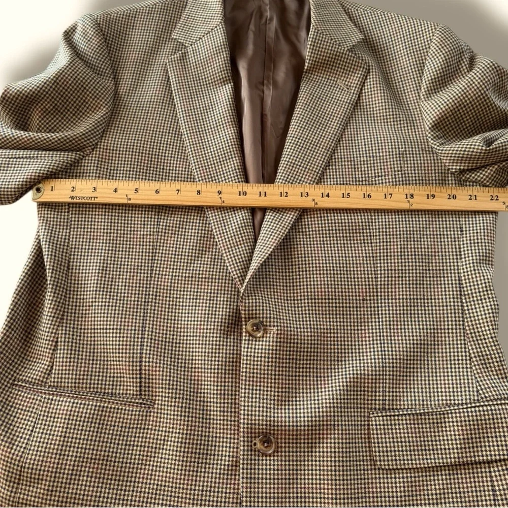 Brooks Brothers 1818 Madison Wool Plaid Sports Coat Jacket Blazer Size 44L